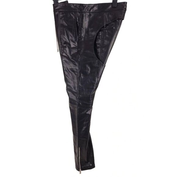 Adyar Leather Brace Trousers Size XL Mens Black NWT - Picture 5 of 16